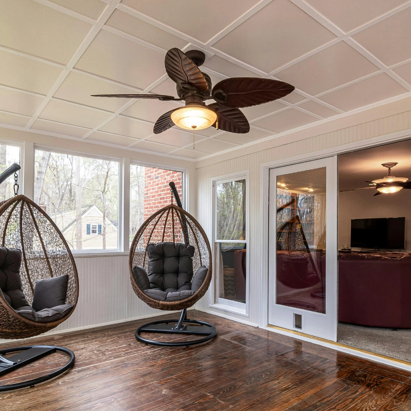 Ceiling fan installed by Powerhub Electrical in a Revesby home