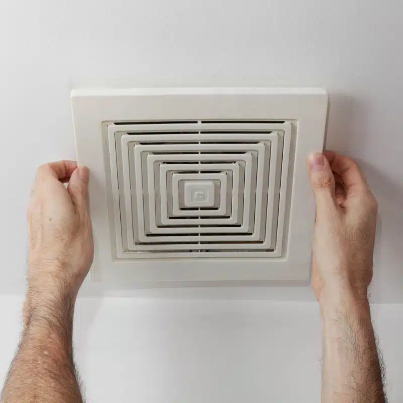 Exhaust fan installation by Powerhub Electrical in a Revesby bathroom